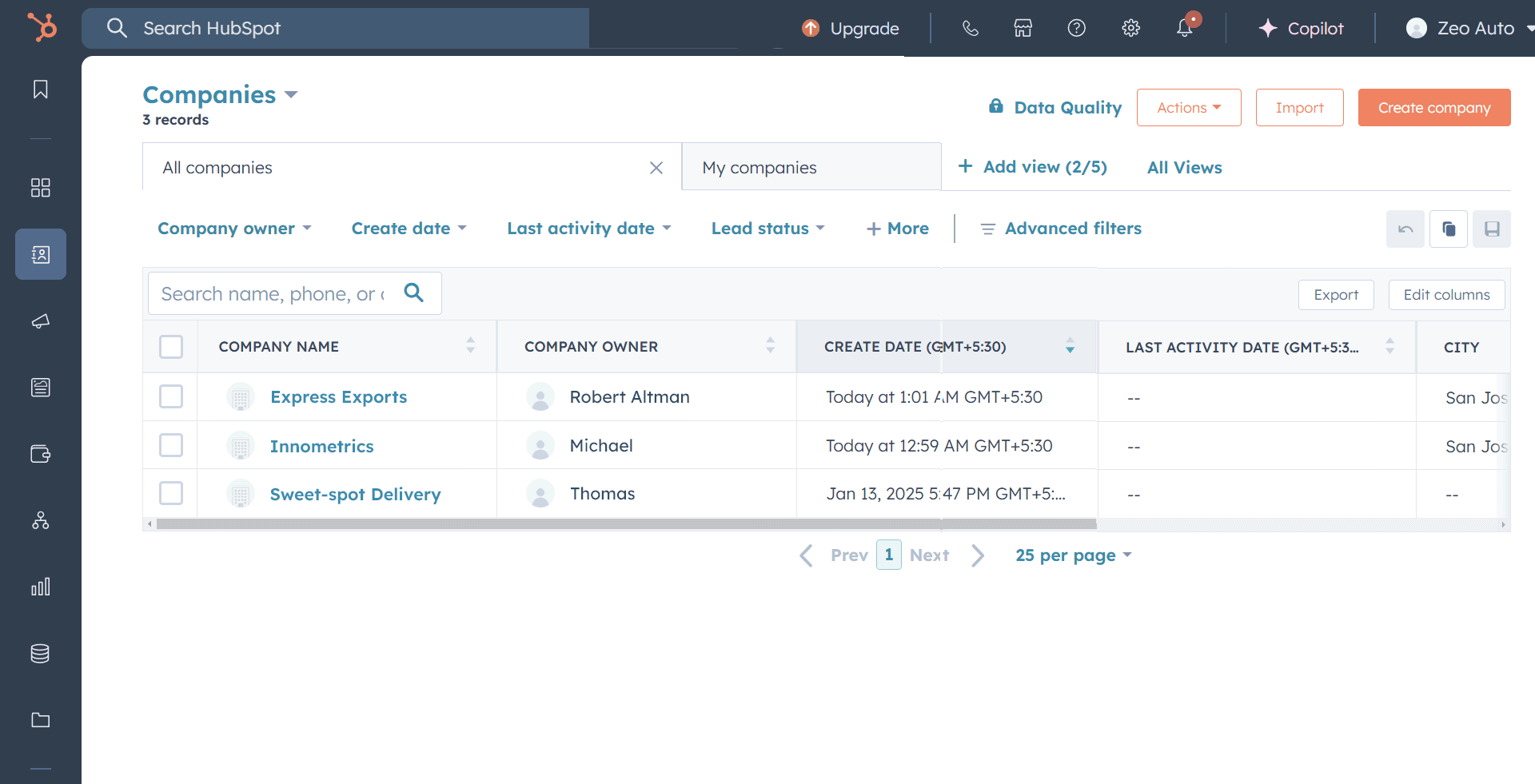 Agregar empresas manualmente, Zeo Route Planner