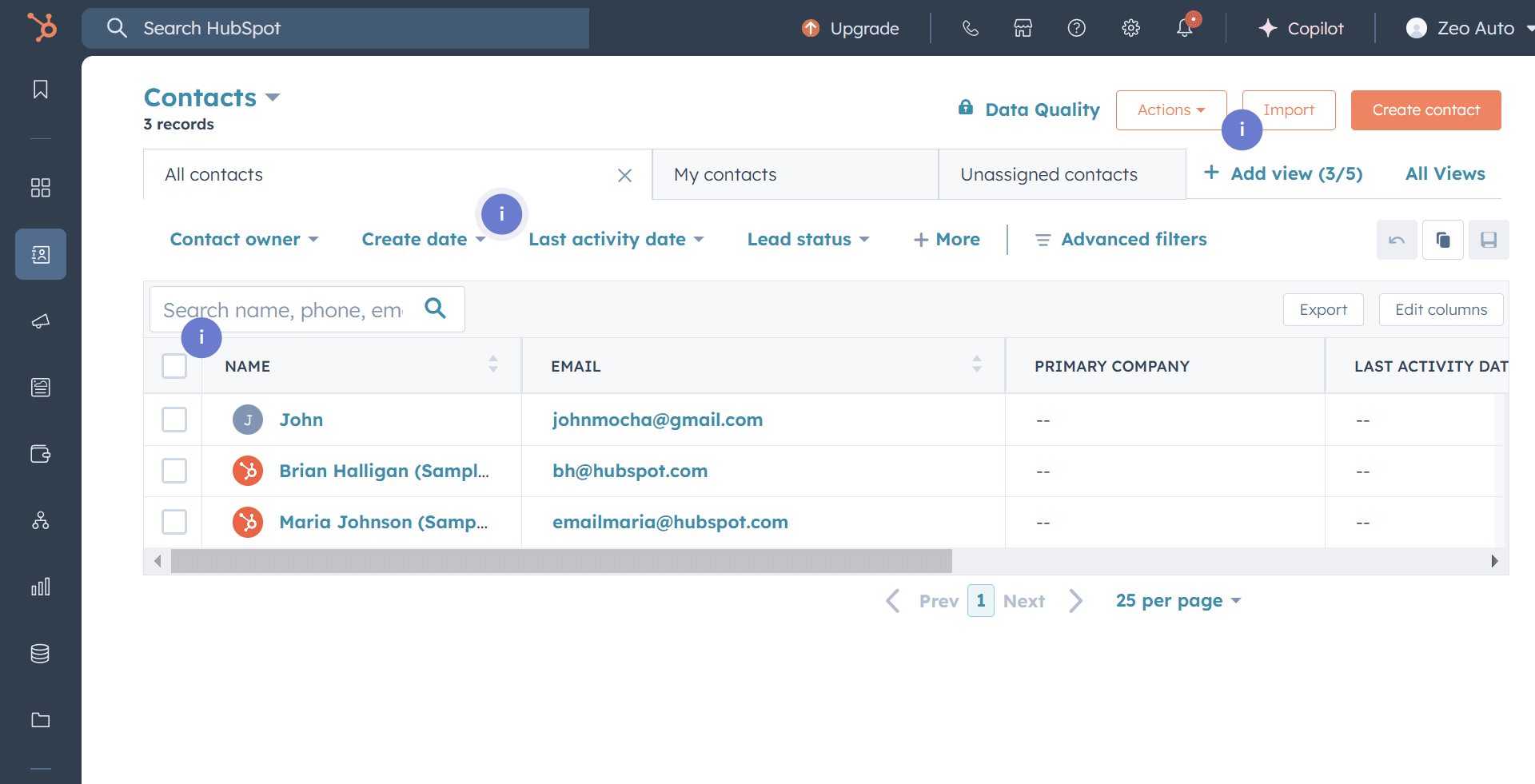 Agregar contacto manualmente, Zeo Route Planner