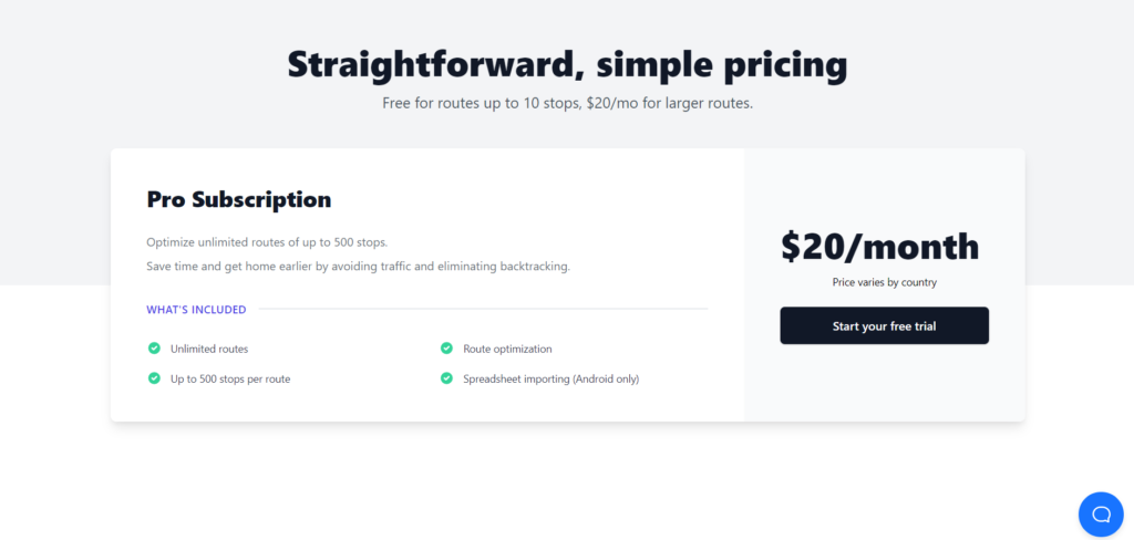 Circuit Pricing For Individual Drivers, Zeo Route Planner