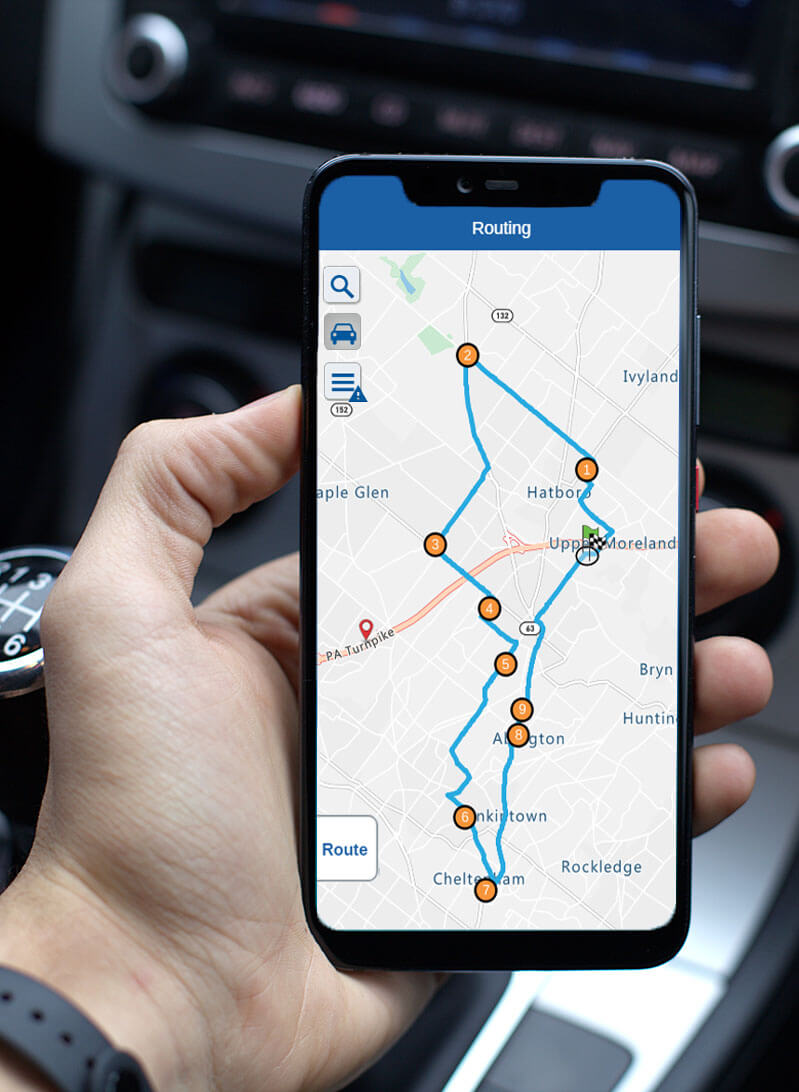 Creating a new route in Zeo Route Planner by importing address list from Google Maps, Zeo Route Planner