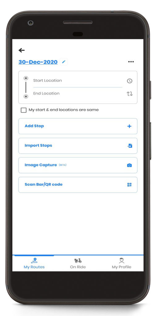 Importing stops in the Zeo Route Planner app