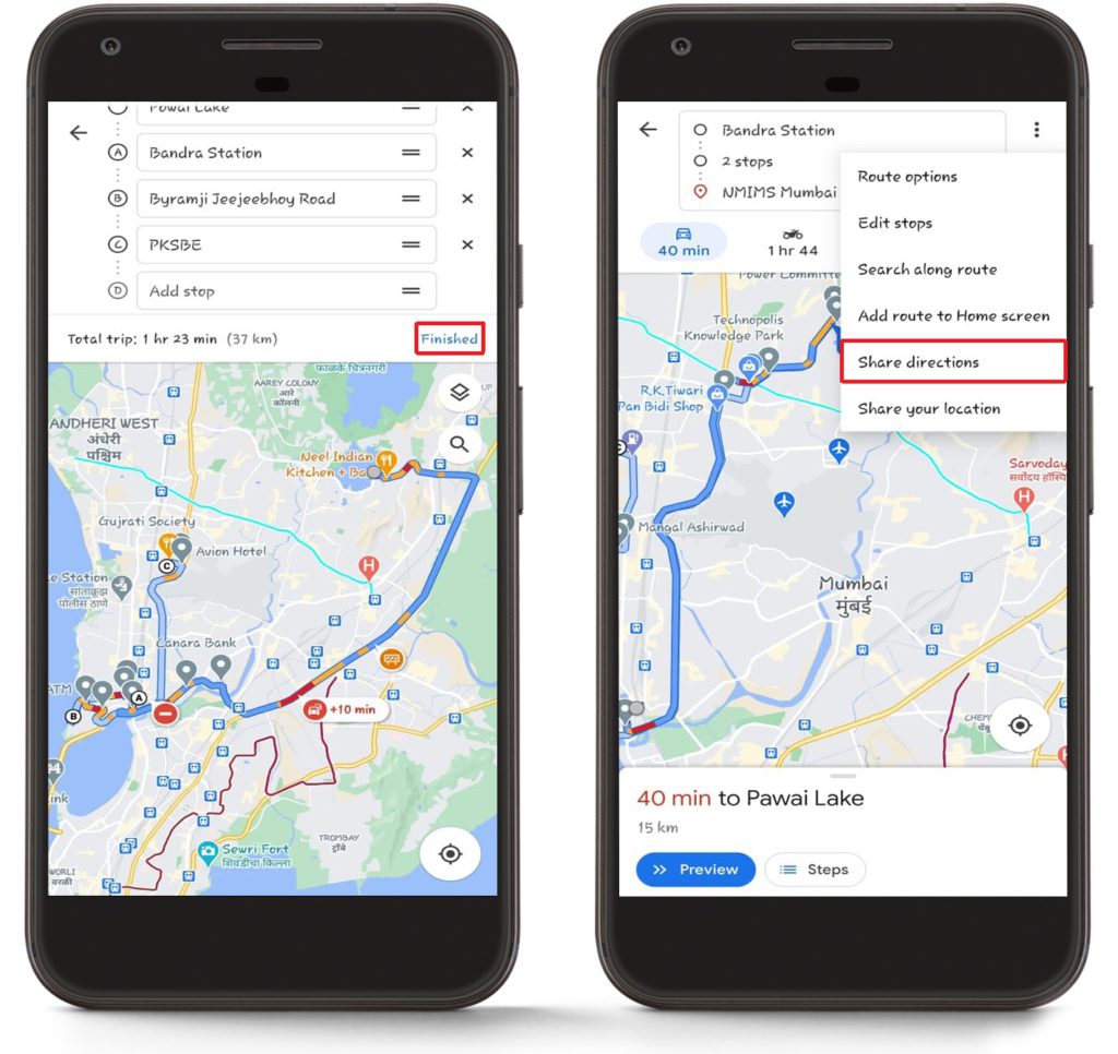 Creating a new route in Zeo Route Planner by importing address list from Google Maps, Zeo Route Planner