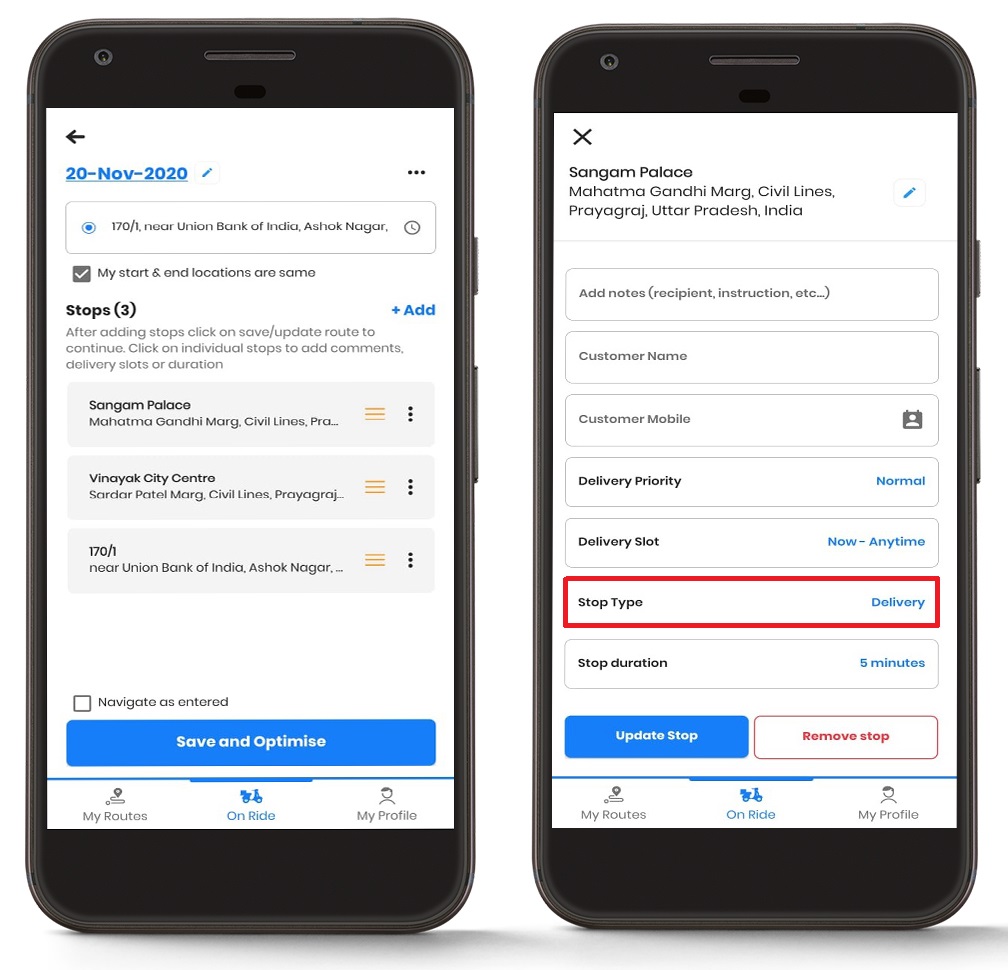 Creating a New Route in Zeo Route Planner, Zeo Route Planner