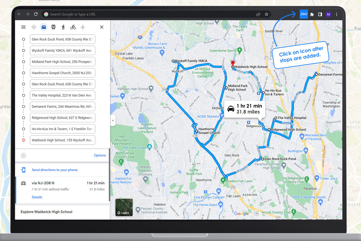 Flow 3, Zeo Route Planner