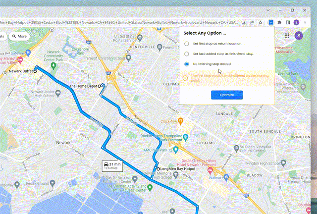 New Tab2, Zeo Route Planner