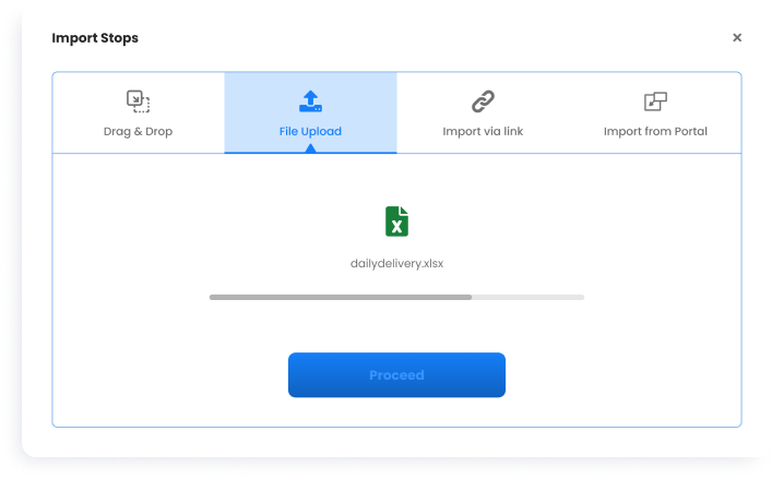 Export Import Stops , Zeo Route Planner