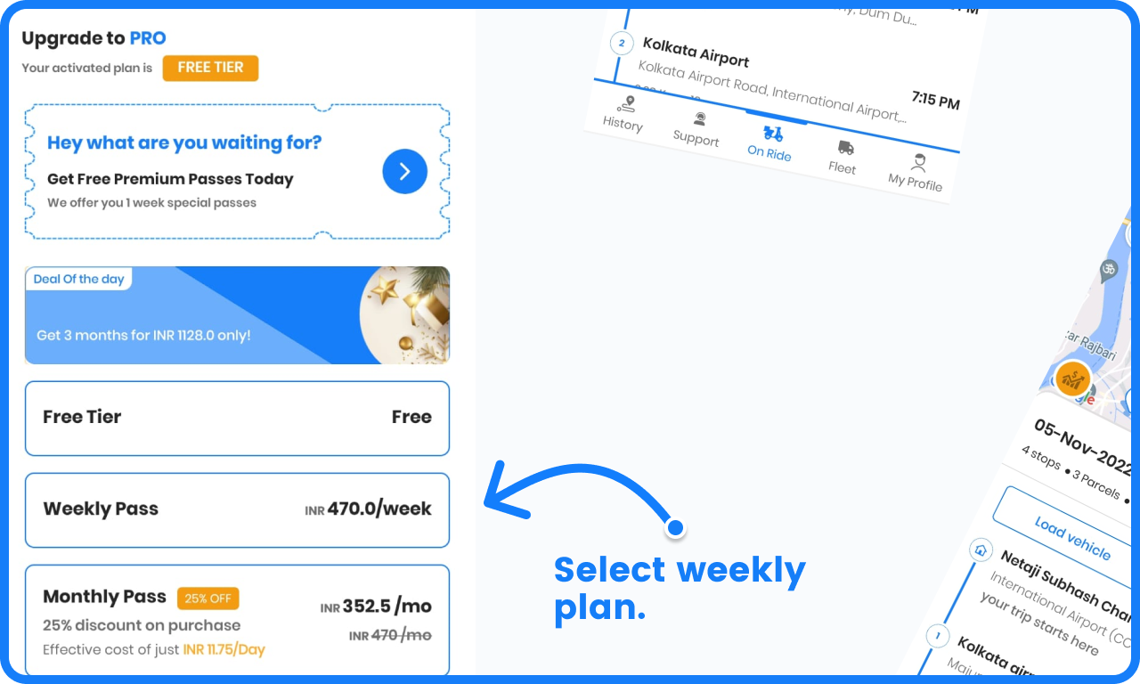 Select Payment Options, Zeo Route Planner