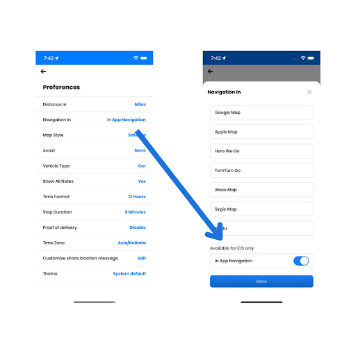 Now Navigate from Zeo Itself- Introducing in App Navigation for IOS Users, Zeo Route Planner