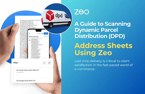 En veiledning for å skanne DPD-adresseark ved å bruke Zeo, Zeo-ruteplanlegger
