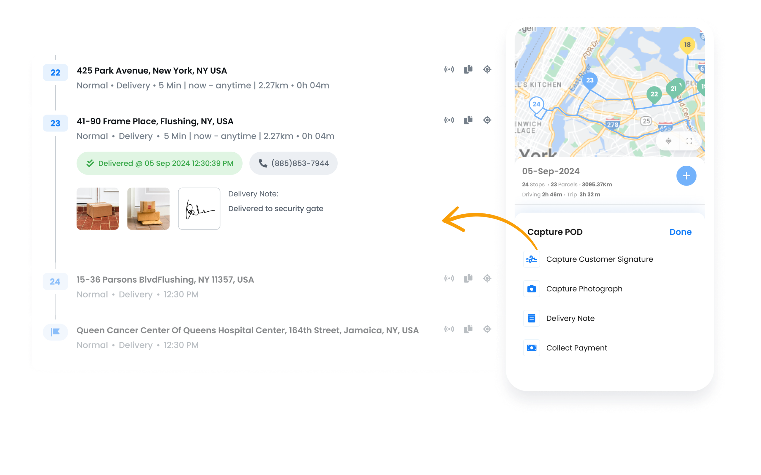 Collect proof of delivery, Zeo Route Planner