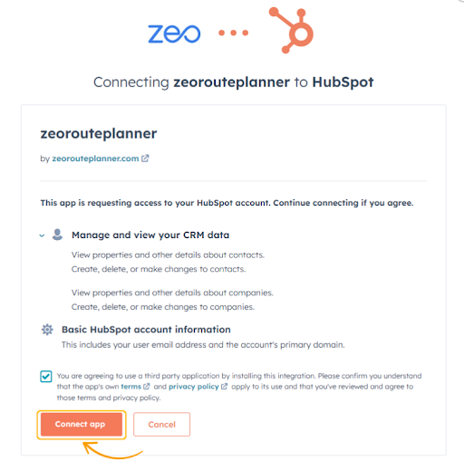 How to Integrate Zeo Route Planner with HubSpot, Zeo Route Planner
