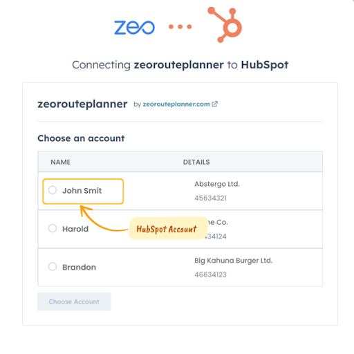 How to Integrate Zeo Route Planner with HubSpot, Zeo Route Planner