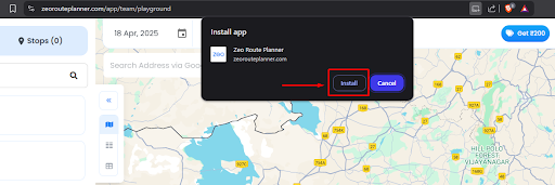 Install Zeo Route Planner as a Desktop App, Zeo Route Planner