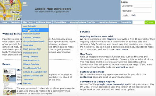 Jak narysować okrąg odległości w Mapach Google, Zeo Route Planner