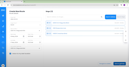 AI-Based Route and Logistics Optimization, Zeo Route Planner