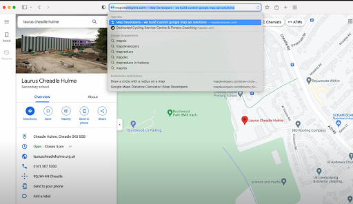 Jak narysować okrąg odległości w Mapach Google, Zeo Route Planner