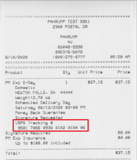 Where to Find the Tracking Number on the USPS Receipt?, Zeo Route Planner
