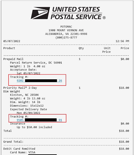 Where to Find the Tracking Number on the USPS Receipt?, Zeo Route Planner