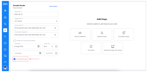 Zeo présente la fonctionnalité de planification d'itinéraires récurrents, Zeo Route Planner