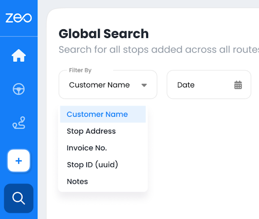 Présentation de la recherche globale dans Zeo Route Planner&nbsp;: trouvez des arrêts, des conducteurs et des itinéraires plus rapidement, Zeo Route Planner