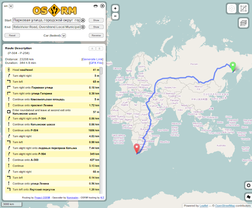 Guide d'itinéraire OpenStreetMap&nbsp;: alternative gratuite à l'API Google Maps, Zeo Route Planner