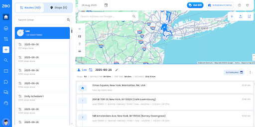 Présentation de la recherche globale dans Zeo Route Planner&nbsp;: trouvez des arrêts, des conducteurs et des itinéraires plus rapidement, Zeo Route Planner