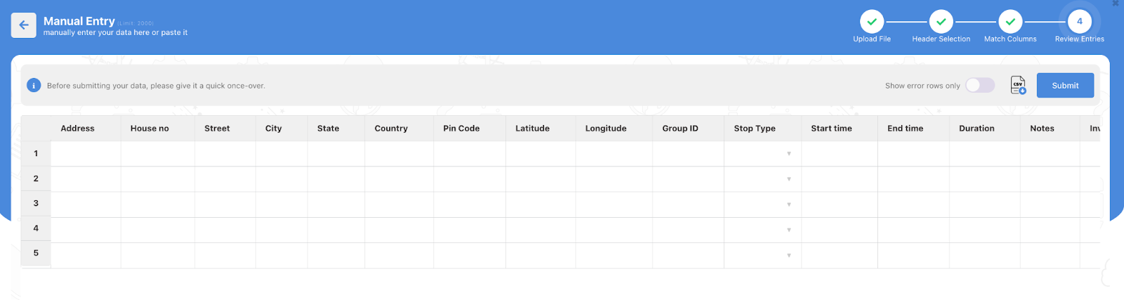 How to Create a Route in Zeo Route Planner Manually?, Zeo Route Planner