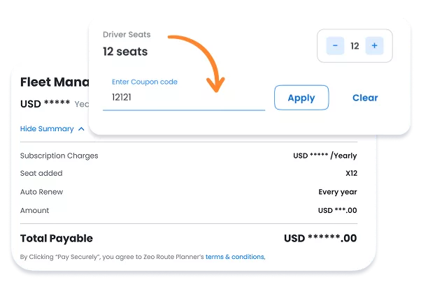 Apply referral code