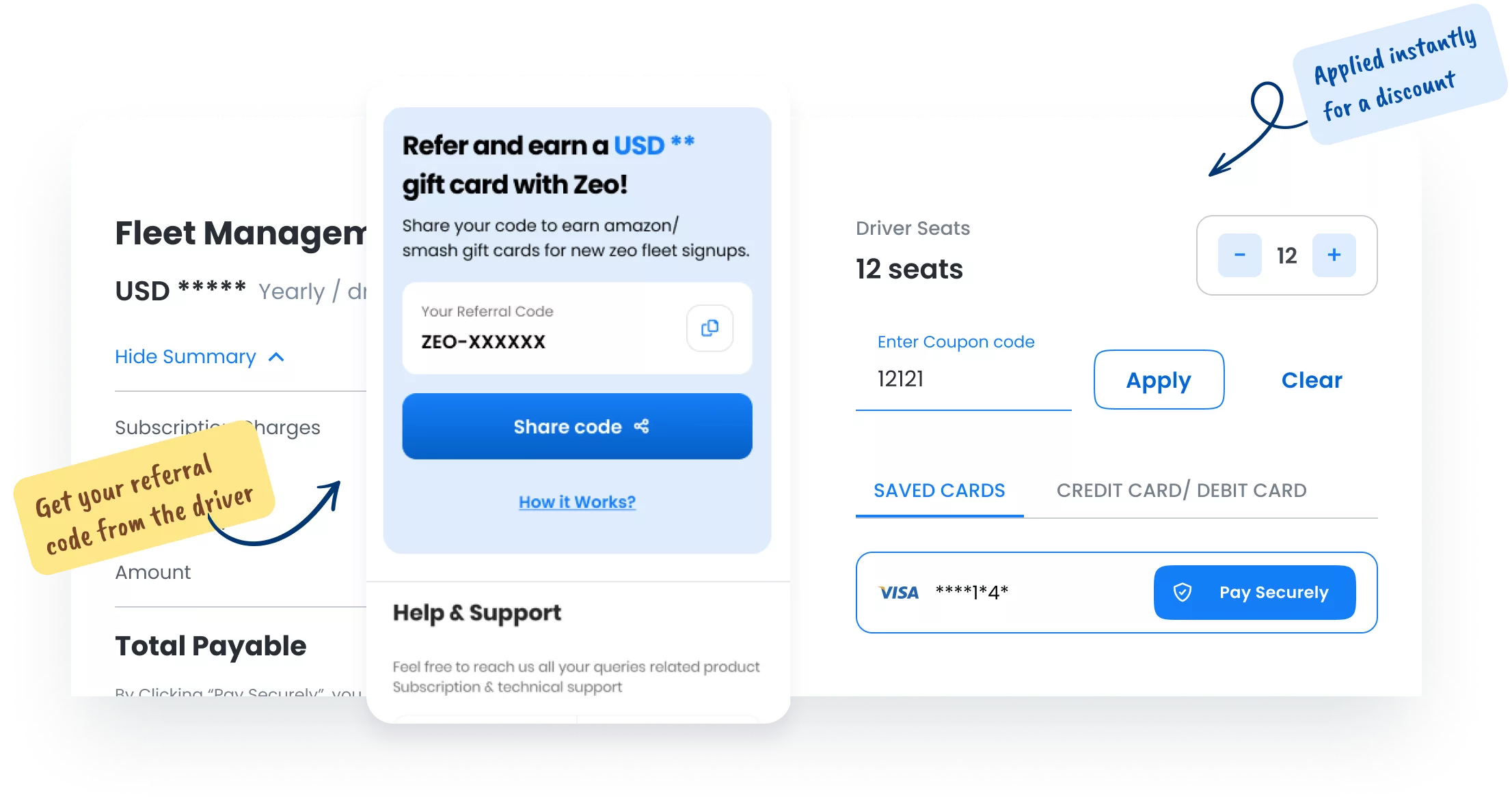 Zeo Fleet referral discount